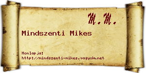 Mindszenti Mikes névjegykártya